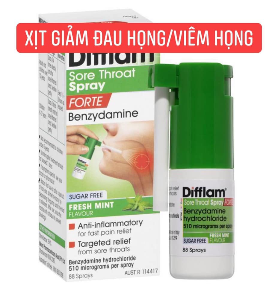 Xịt họng Difflam Anti-inflammatory Throat Spray 30ml