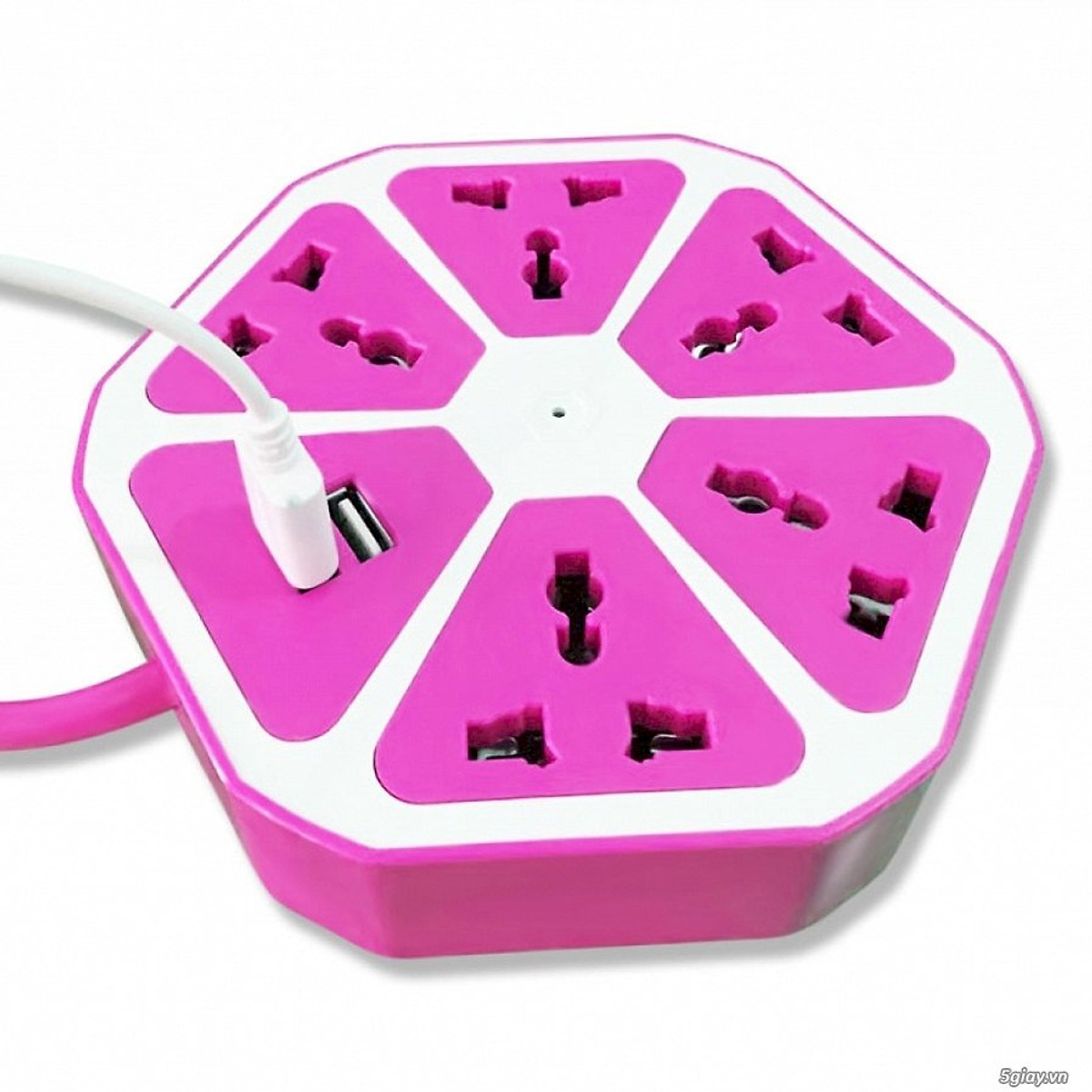 Ổ cắm điện kiêm xạc điện thoại cổng USB (giao màu ngẫu nhiên)