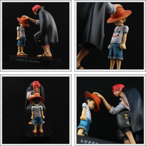 Mô hình Luffy và Shanks tóc đỏ - One Piece - No Box