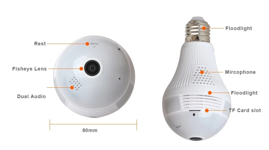 Camera wifi IPC360 PRO kiểu dáng độc đáo chui xoay sử dụng trong nhà quay đêm có màu - hỗ trợ khe cấm thẻ nhớ