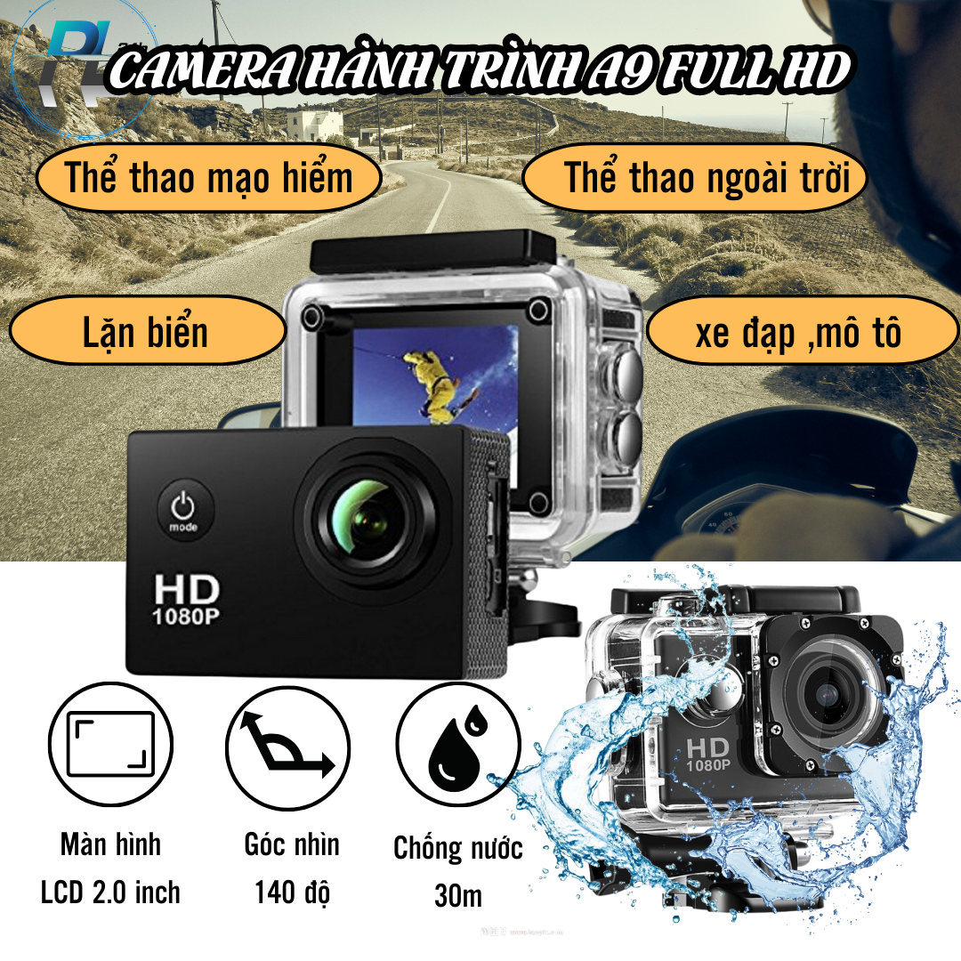 Camera hành trình 2.0 FULL HD 1080P Cam A9- Camera hành trình chống nước