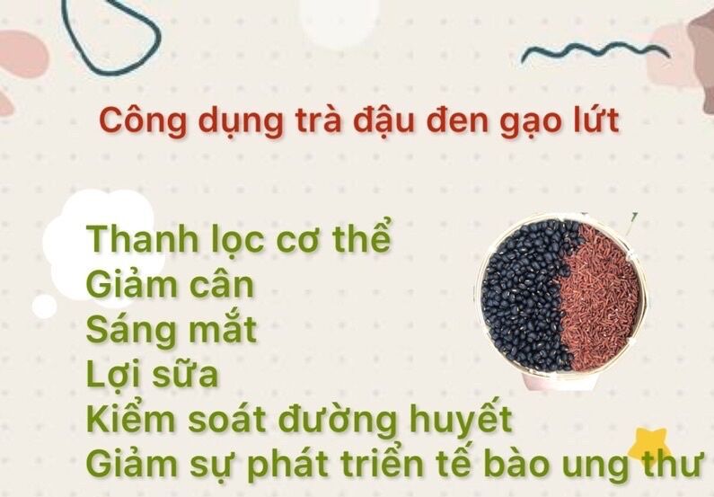 Trà gạo lứt đậu đen túi rang sẵn 1kg