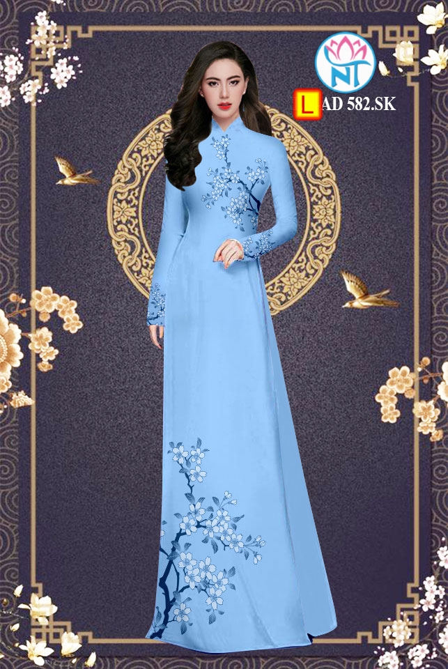 Vải áo dài 3d - l 582