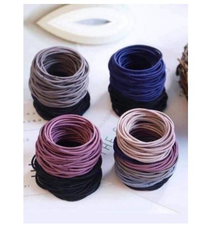 Combo 100 dây thun cột tóc co giãn tốt cho bạn gái ( giao nhiều màu )