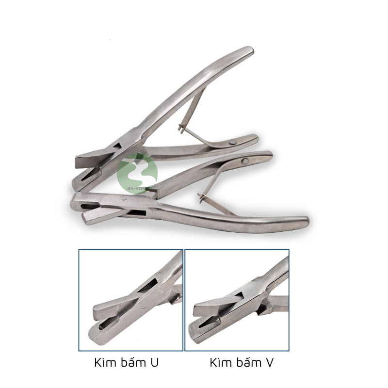 Kìm bấm rìa tai heo hình UV KR49