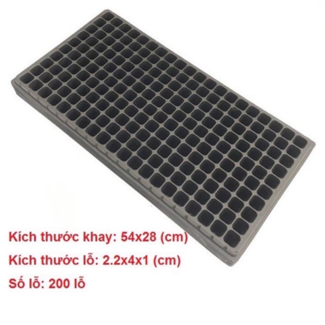 Combo 5 Khay Gieo Hạt Giâm Cành 200 Lỗ, Hàng Loại 1 Chất Lượng Cao