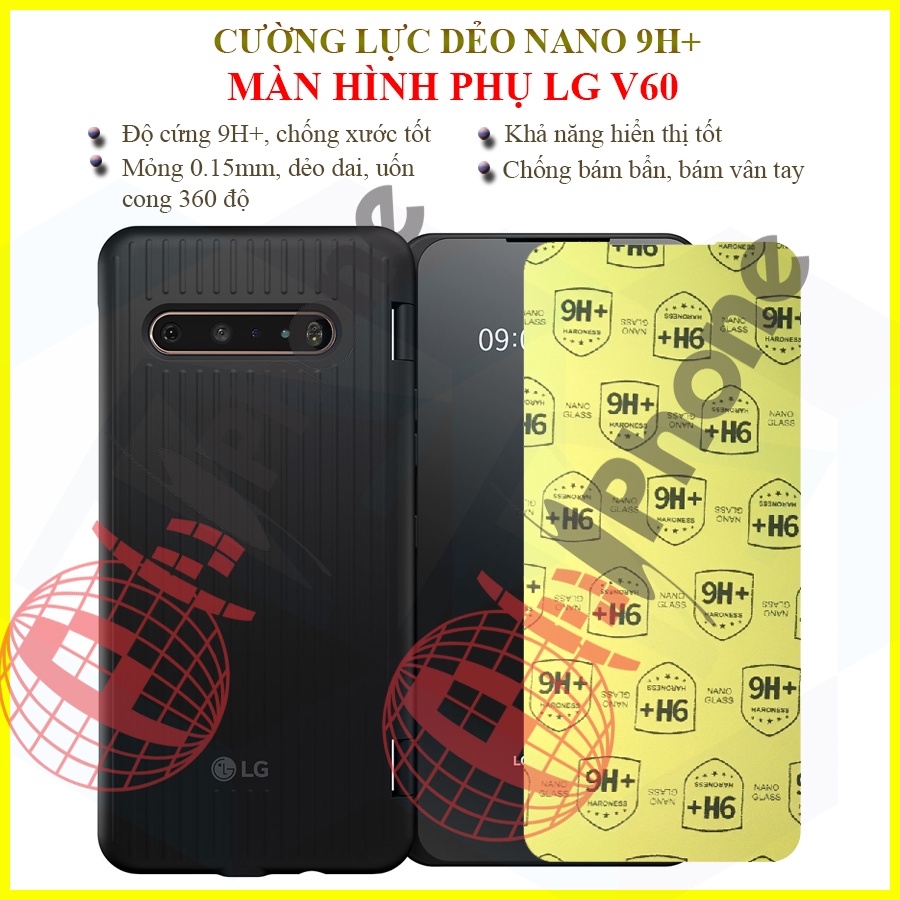 Dán cường lực dẻo nano bảo vệ màn hình phụ LG V60