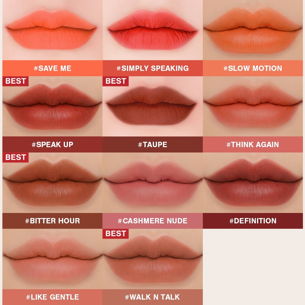 Son Kem Lì 3CE VELVET LIP TINT Mịn Màng Như Nhung 4g