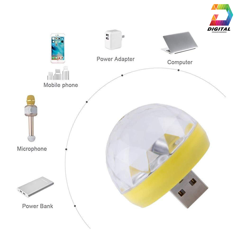 Đèn Led Vũ Trường Mini Cảm Ứng Theo Nhạc