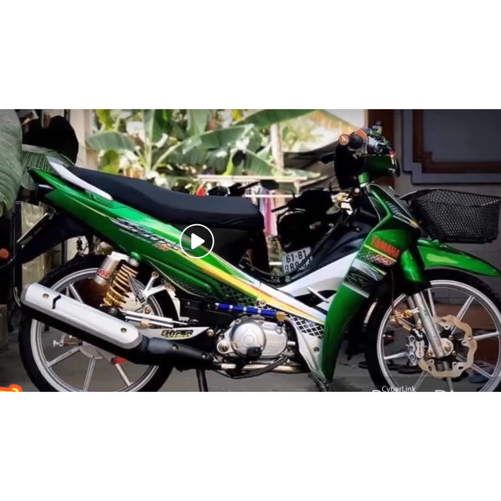 Tem trùm Sirius xanh lá rc, team trùm sirius đẹp, độ tem sirius, tem dán xe máy sirius, decal sirius, tem trùm sirius rẻ đẹp