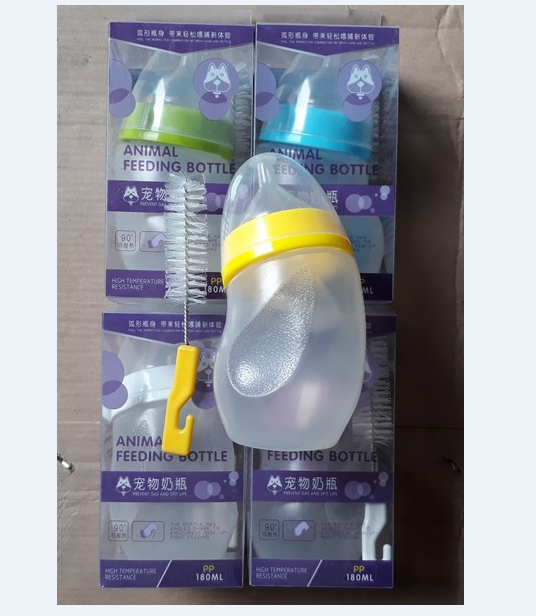 Bình BÚ ti bơm sữa cho chó mèo sơ sinh 180ML