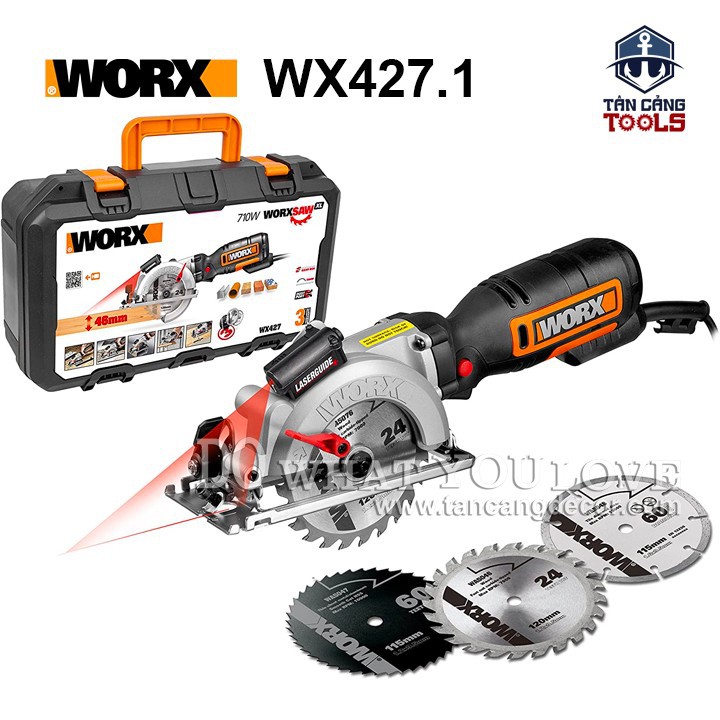 Máy cắt cầm tay đa năng worx wx427.1 xl 710w 120mm