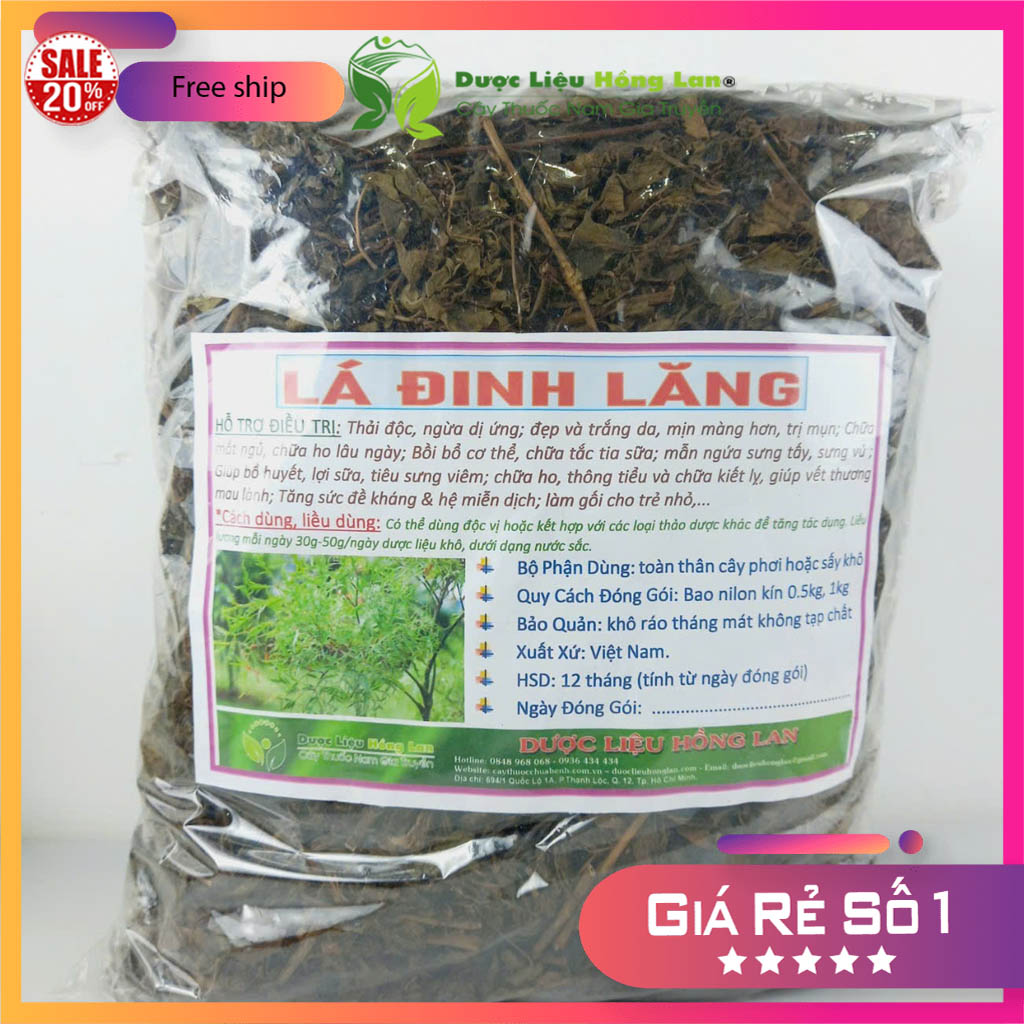 [FreeshipMAX] [HCM]Lá Đinh Lăng khô 1kg