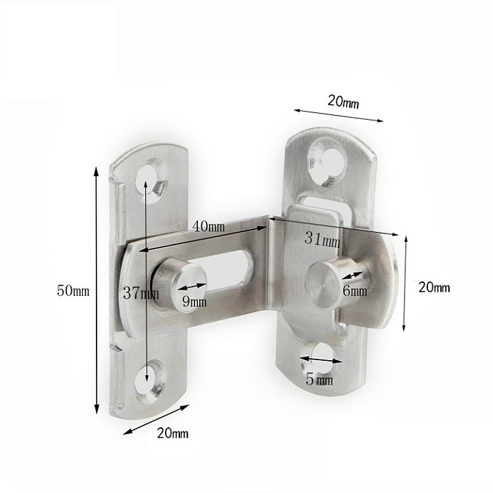 CHỐT GÀI 90 ĐỘ NHỎ 50mm*48mmm*20mm - 183