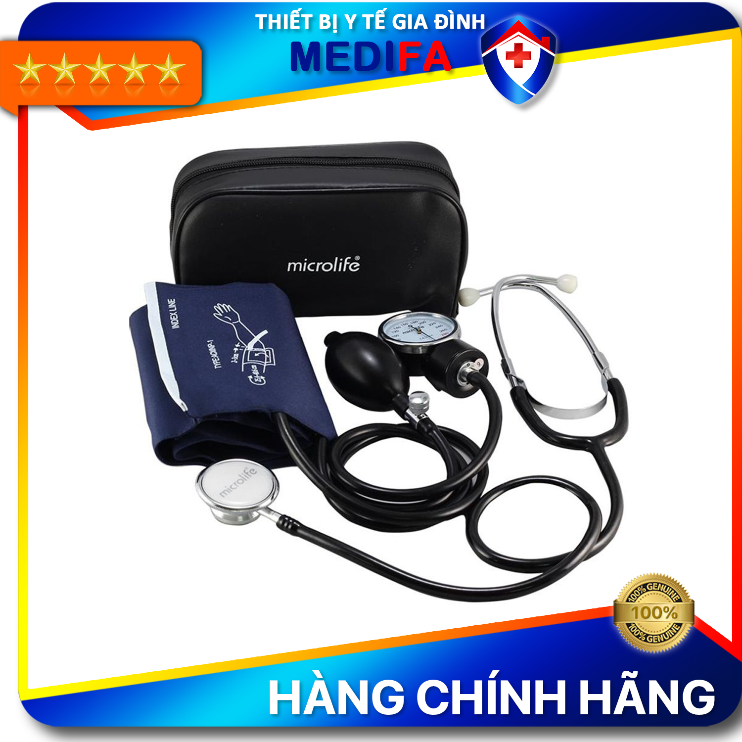 Máy đo huyết áp cơ microlife ag1-20 hàng chính hãng thụy sĩ, đã bao gồm tai nghe
