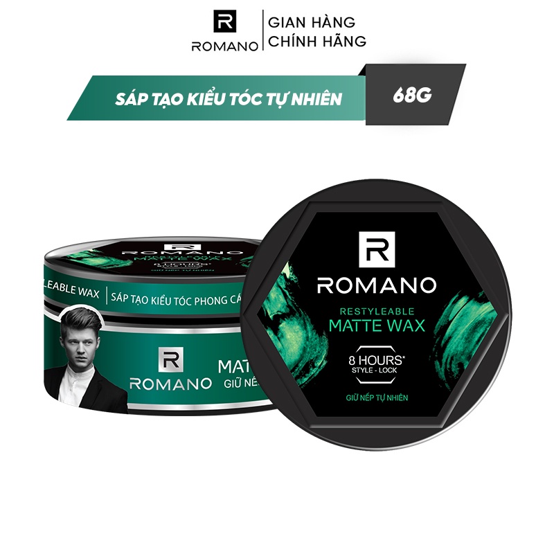Sáp tạo kiểu giữ nếp tóc Romano Restyleable Wax 68g/hộp