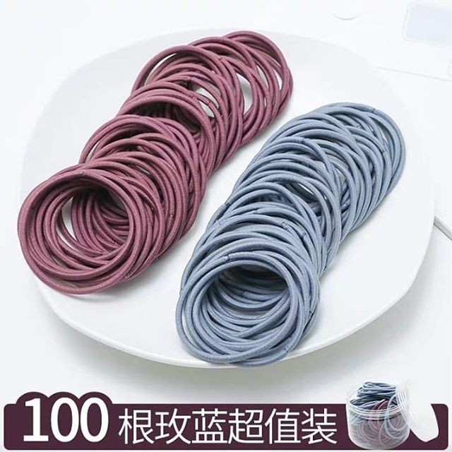 [HCM][COMBO] 100 Dây thun cột tóc cho nữ - Dây thun cột tóc nhiều mẫu co dãn