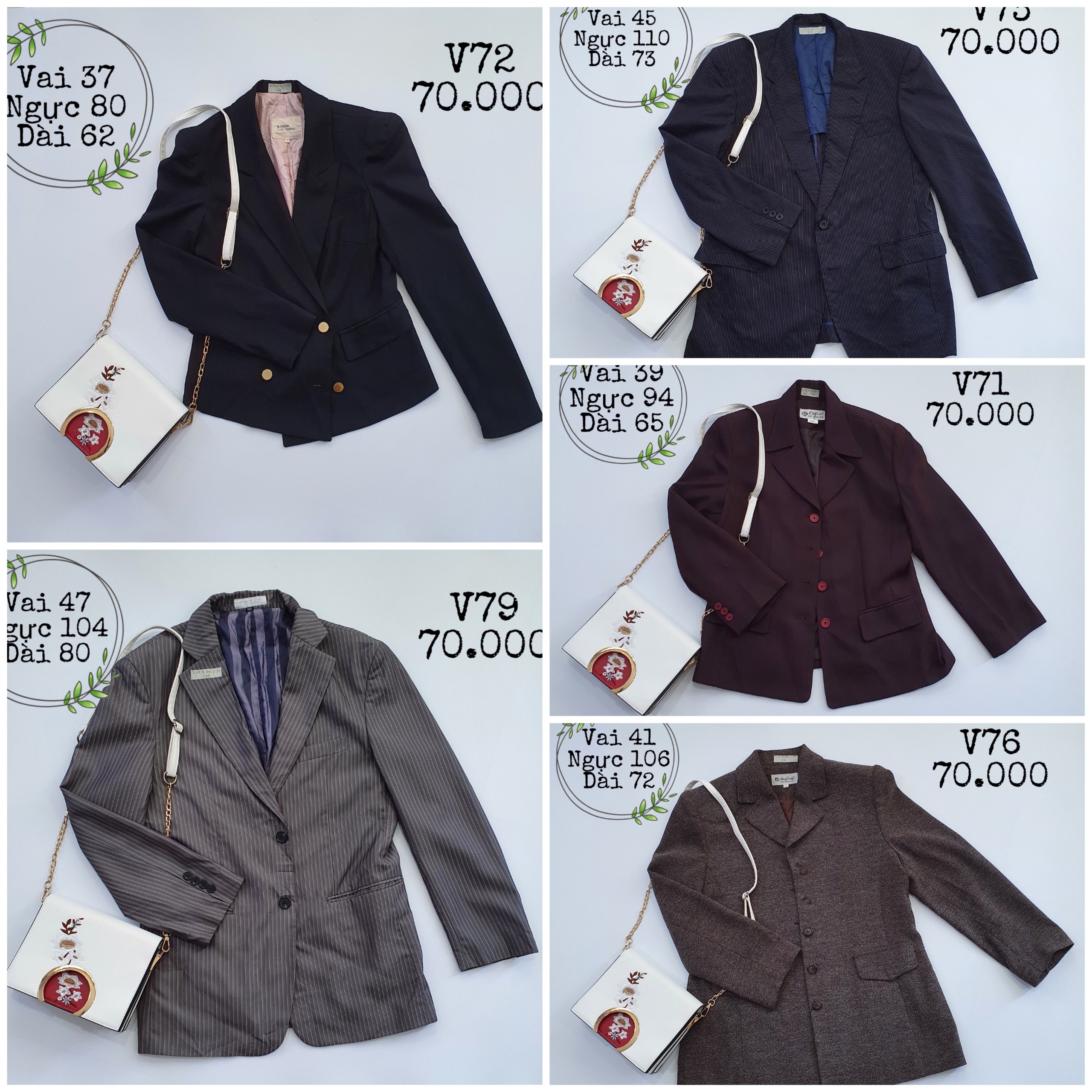 Vest - blazer nữ Hàn - Nhật [2hand] đồng giá 70k