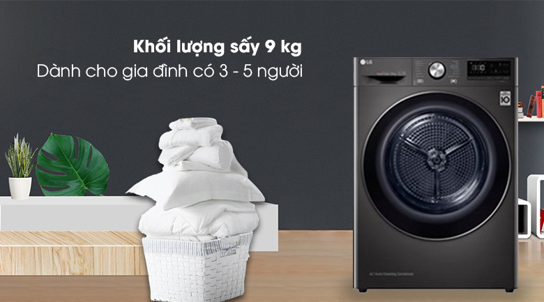 Máy sấy LG 9 Kg DVHP09B - Miễn phí vận chuyển HCM