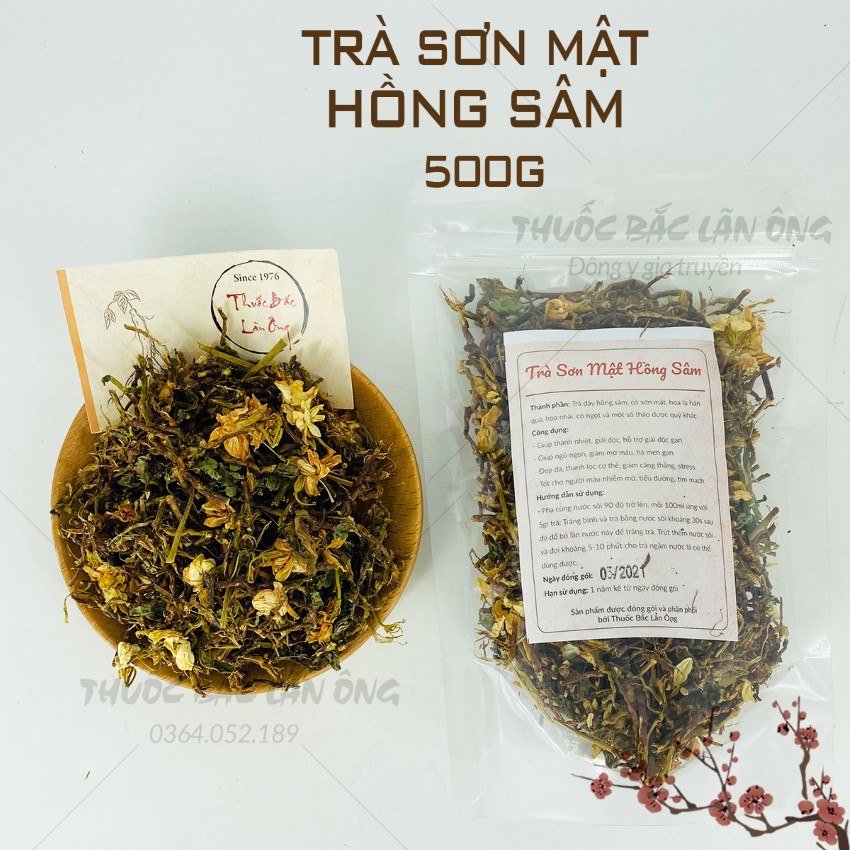 Trà sơn mật hồng sâm SAPA 500g, trà sơn mật nhiều hoa nhài, cỏ ngọt, thơm ngon, vị ngọt tự nhiên