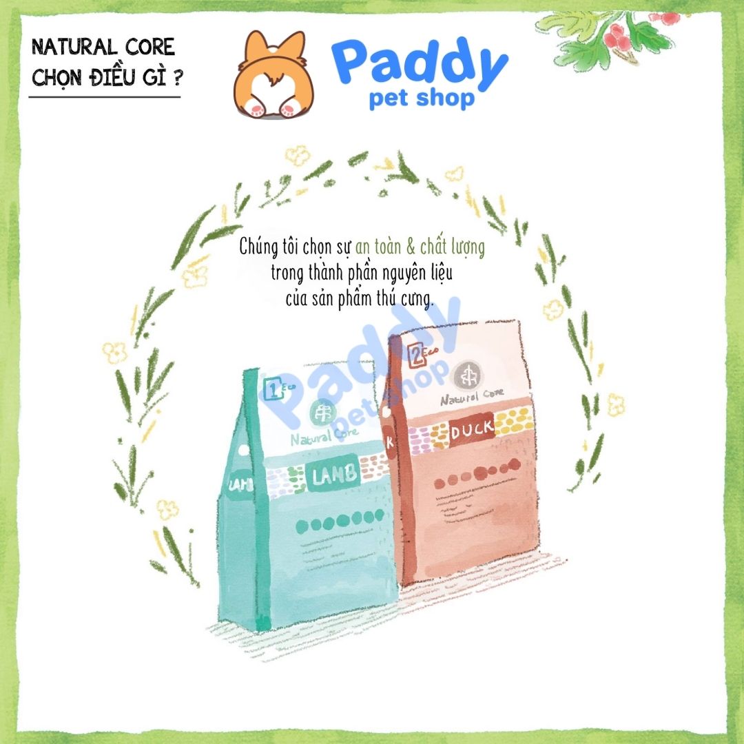 Hạt Cho Chó Mọi Lứa Tuổi Hữu Cơ Natural Core ECO Organic Cừu & Vịt
