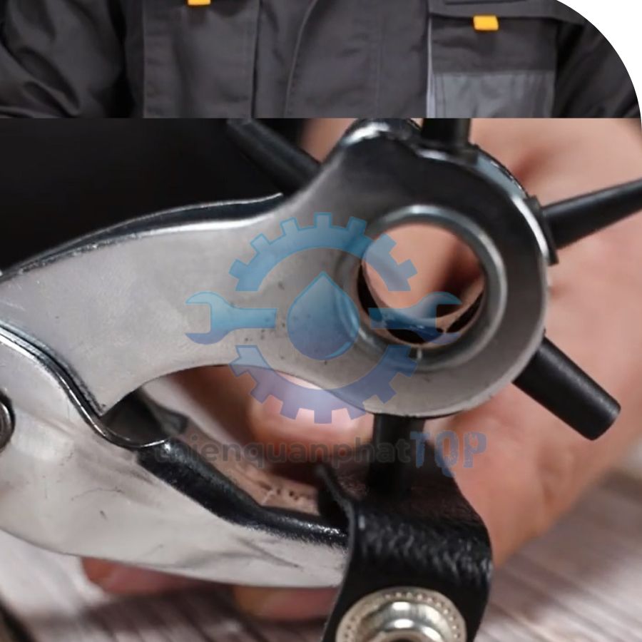 Kìm bấm lỗ, kìm đục lỗ cầm tay thủ công cho túi xách dây đồng hồ thắt lưng dụng cụ đục lỗ tròn Tolsen 10101