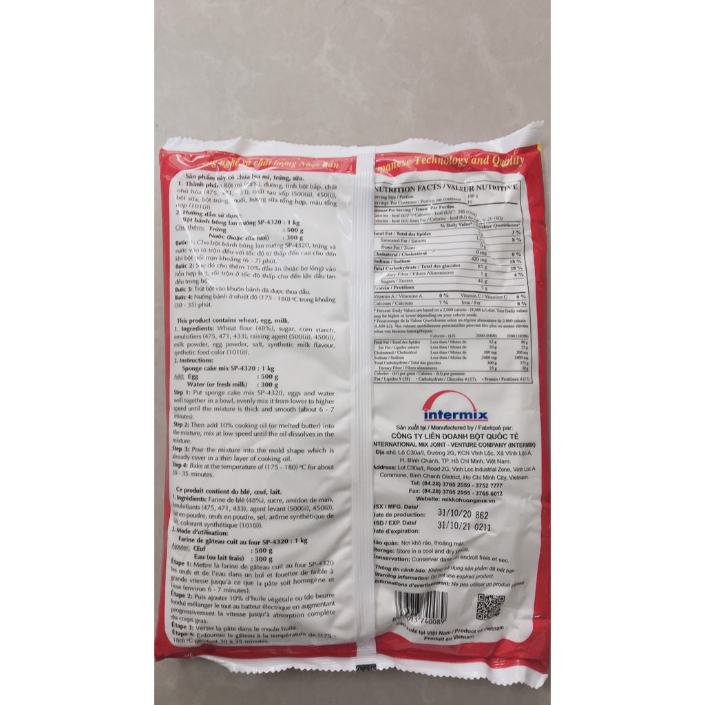 Bột Bông Lan Trộn Sẵn Mikko 1Kg
