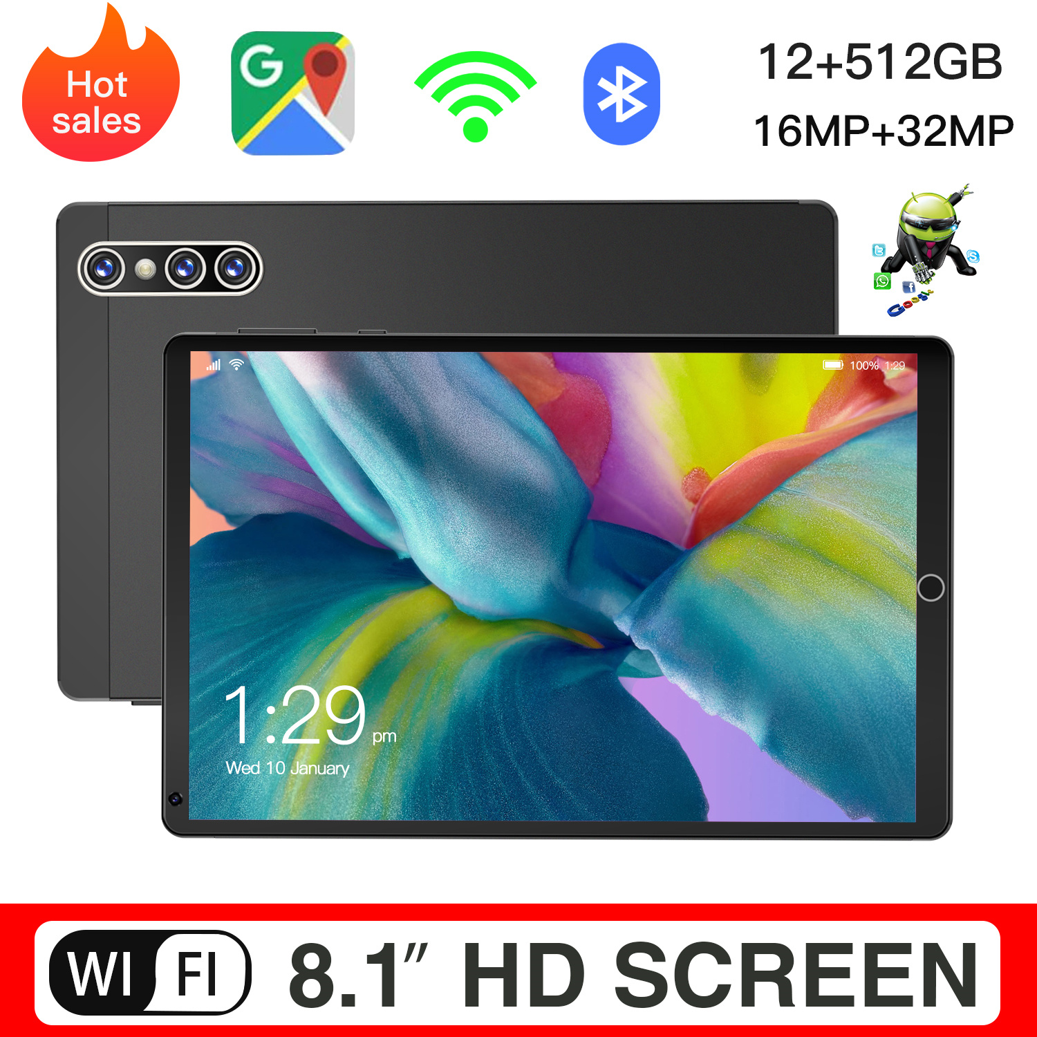 Hàng Hot Máy tính bảng Tab s16 Air 8 inch HD nguyên bản Máy tính bảng S16
