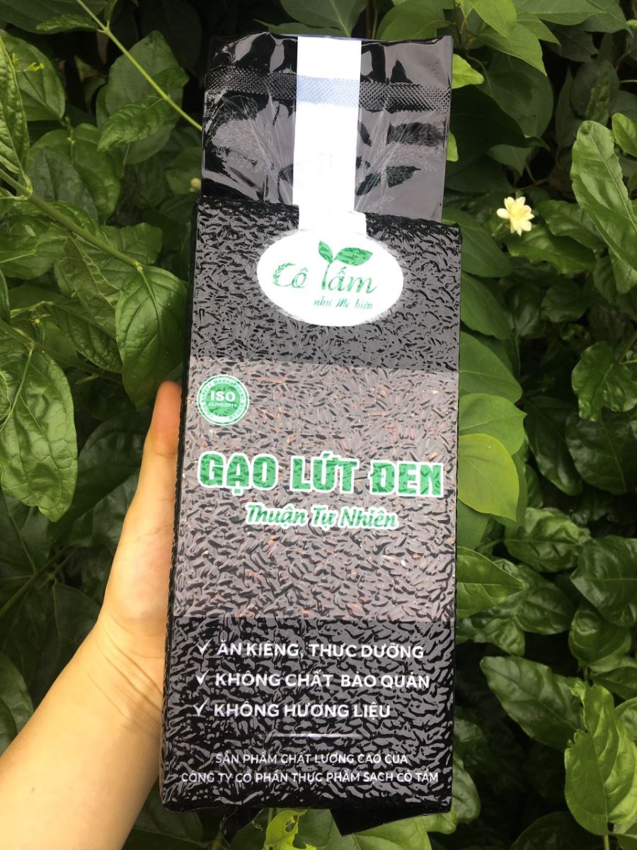 Gạo Lứt Đen Cô Tấm hữu cơ - Túi 1kg