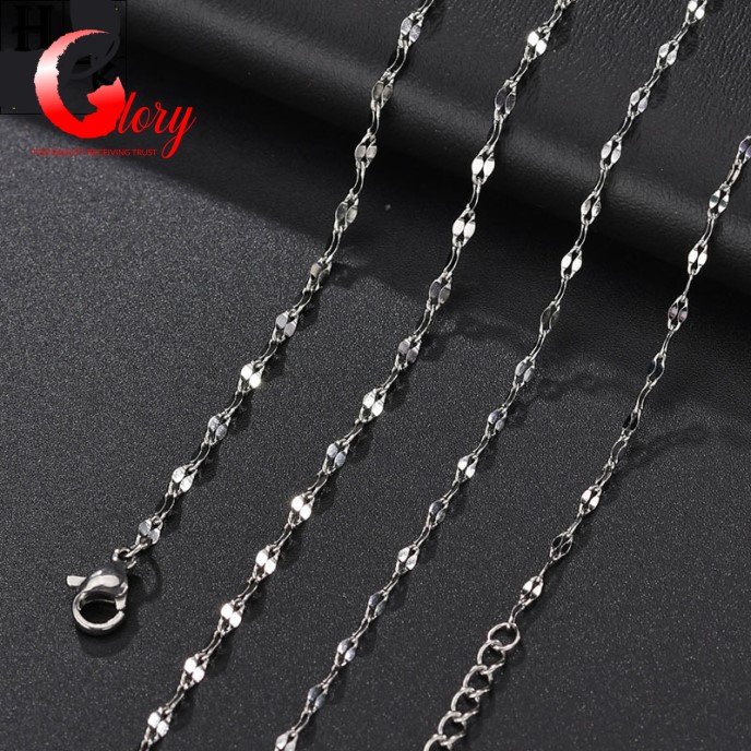 Dây chuyền Nam Nữ Inox Trơn không gỉ sét hình Lá ME tạo độ lấp lánh sản phẩm thời trang đơn giản G601262