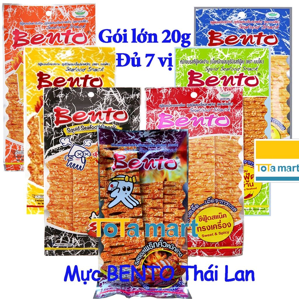 Combo 4 gói Snack mực Bento 4gr