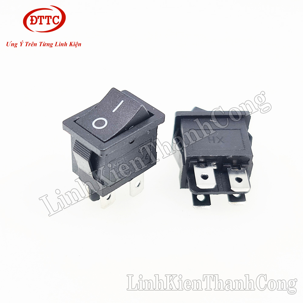 Công tắc kcd1-104 4 chân màu đen