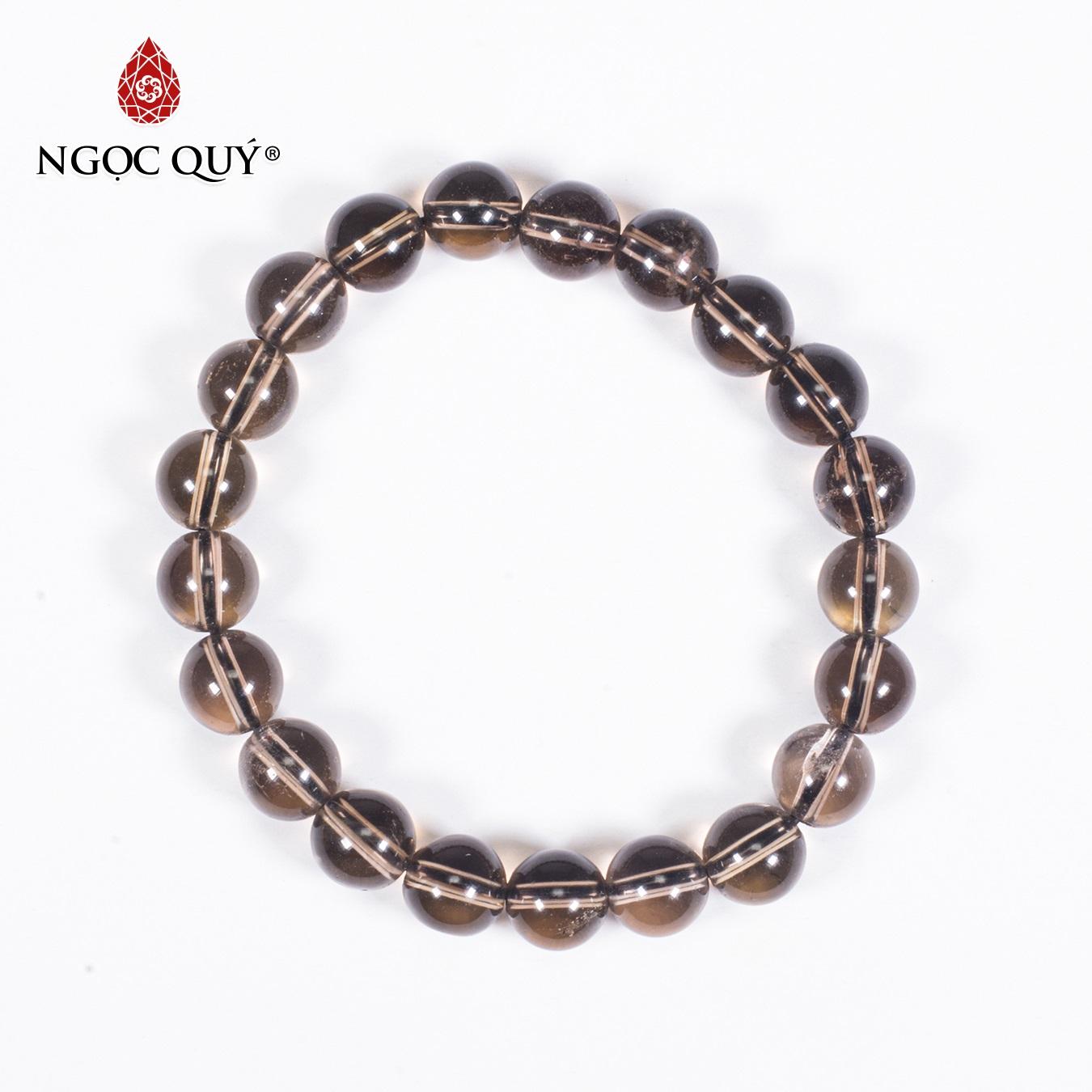 Vòng tay đá thạch anh khói 8mm mệnh thổkim - Ngọc Quý Gemstones
