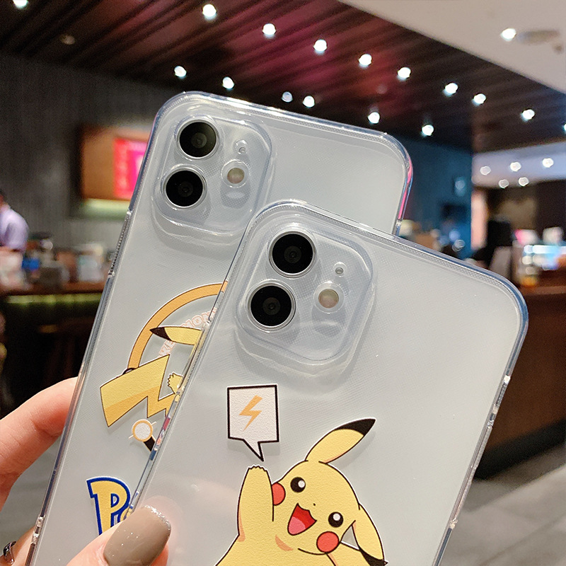 Ốp lưng iphone hình Pikachu dễ thương, bảo vệ camera