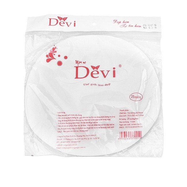 Mặt nạ giấy Devi (25 miếng)