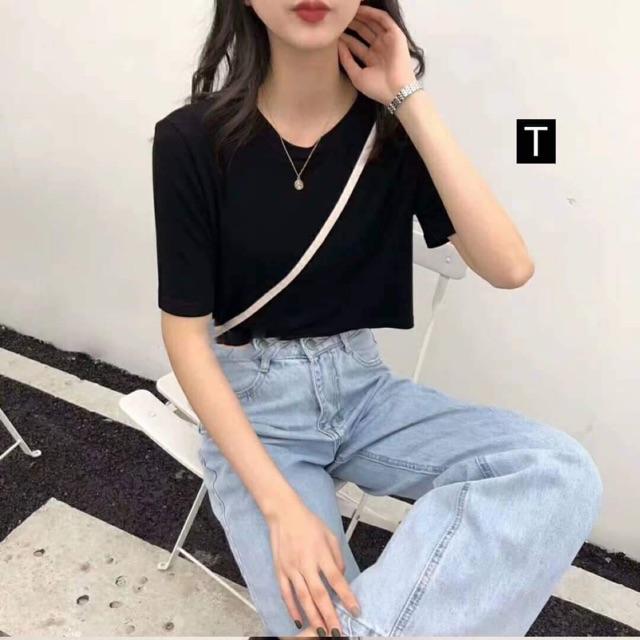 ÁO CROPTOP FORM RỘNG TAY LỠ DTR0519