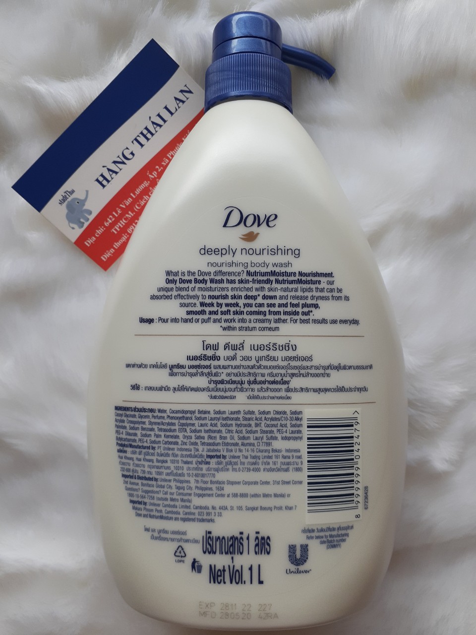 [HCM]Sữa tắm Dove Thái Lan 1000ml- Xanh