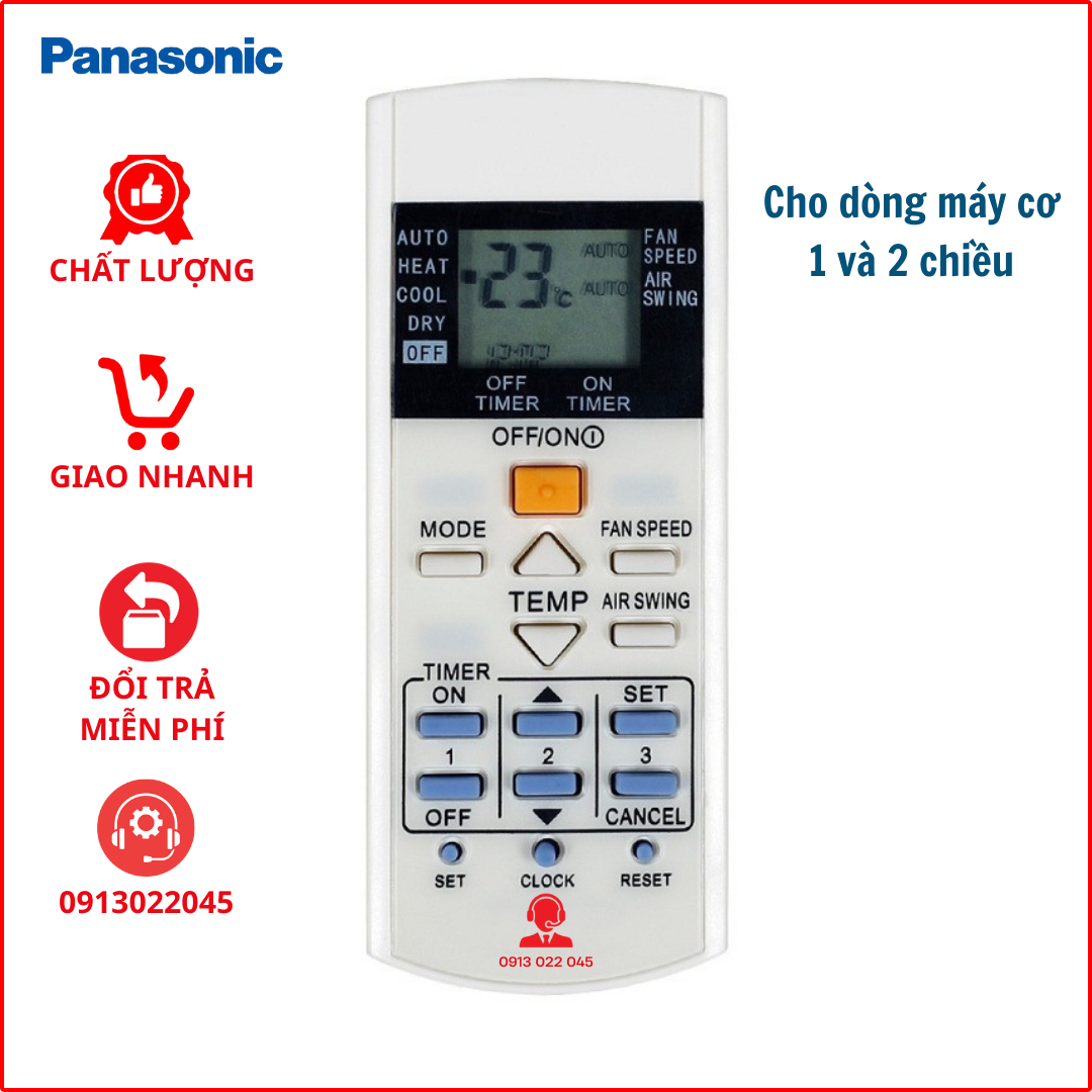 Điều khiển dành cho điều hòa Panasonic cơ (Thường)