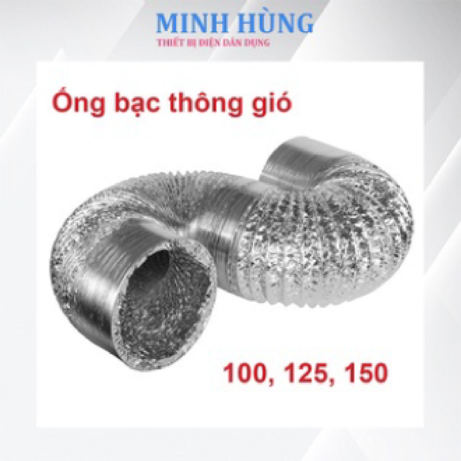 Ống bạc mềm thông gió 100, 125, 150 - ống thông gió