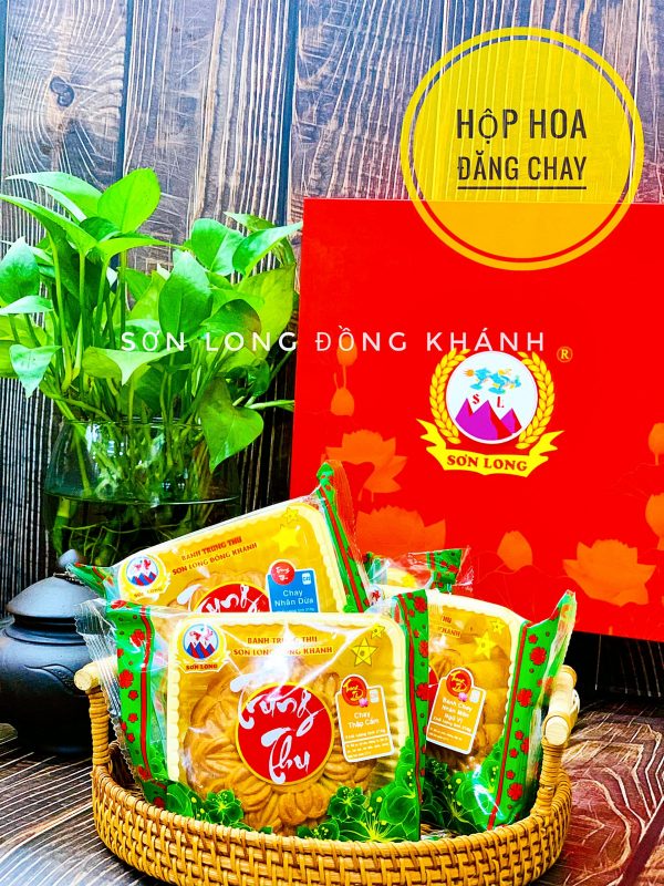 [ANVATVUMAP NHÀ LÀM 100%] Bánh Trung Thu Hộp HOA ĐĂNG Chay