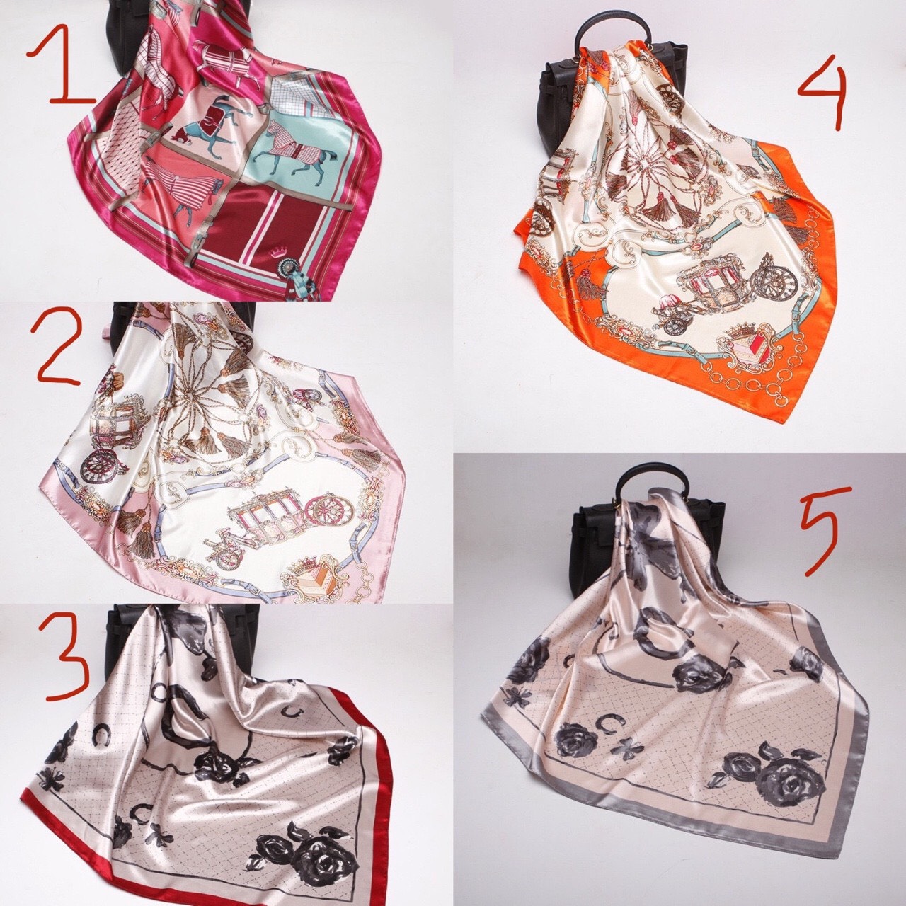 Khăn Lụa BANDANA đội đầu, quấn áo 90x90cm