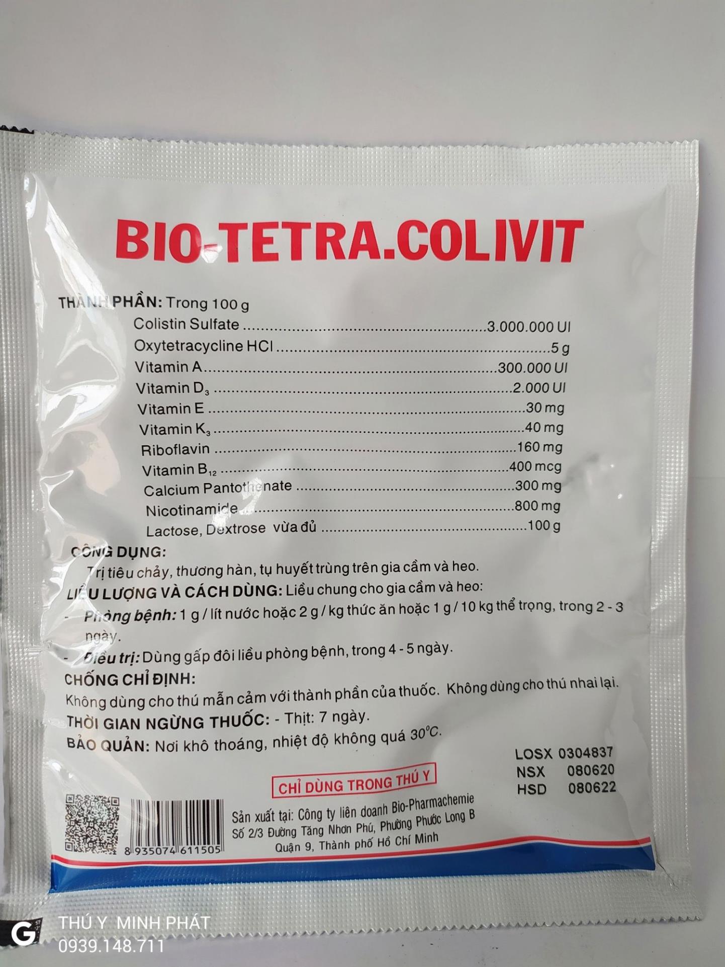 BIO TETRA COLIVIT GÓI 100G