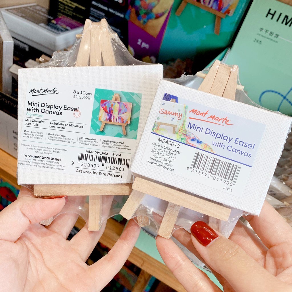 Toan Vẽ Tranh Canvas Mini Mont Marte 8x10cm (kèm giá đỡ )