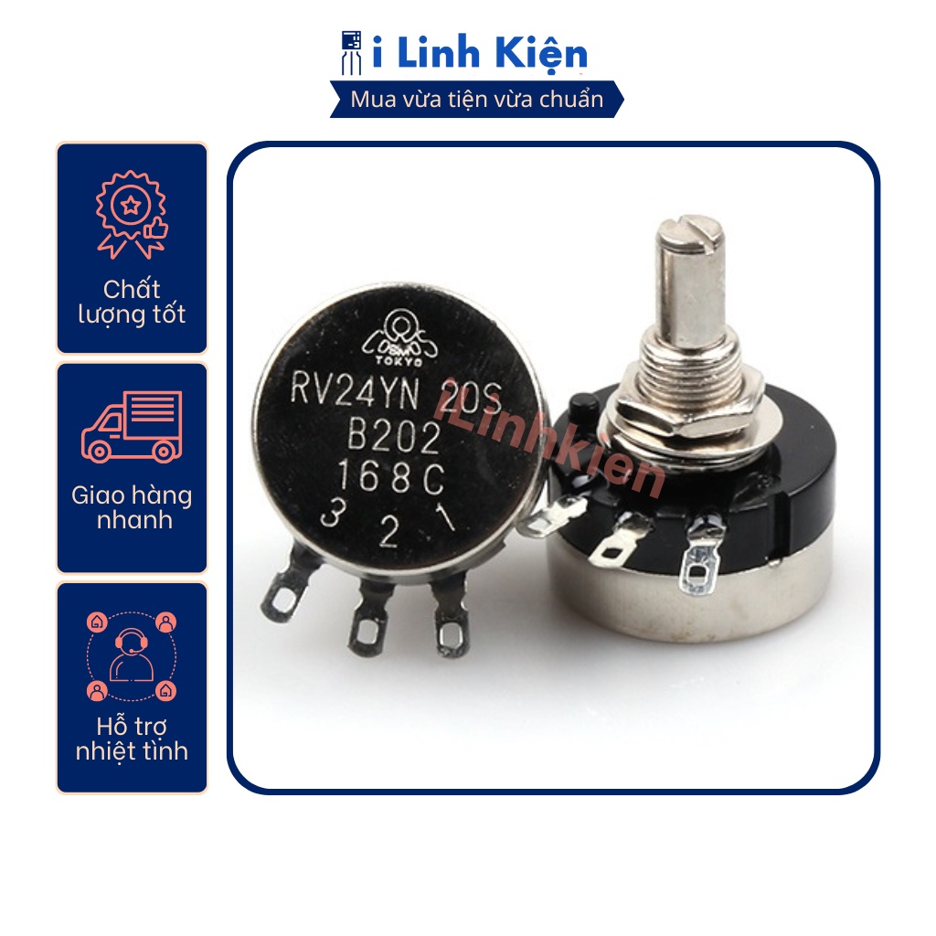 Chiết áp đơn 1K TOCOS RV24YN 20S B102