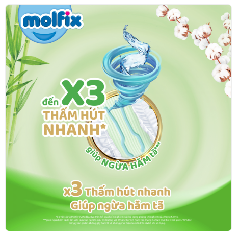 Tã dán sơ sinh Molfix size NB< 5kg 70 miếng