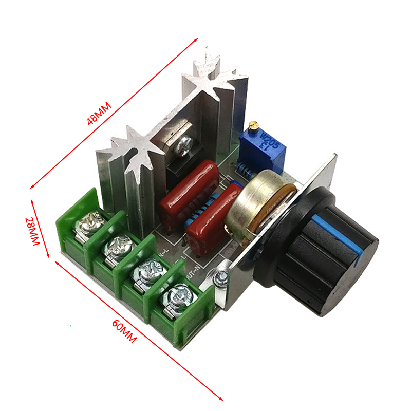 J7QrcWyq 2000W SCR điều chỉnh điện áp điều khiển tốc độ nhiệt mô-đun điều chỉnh điện áp