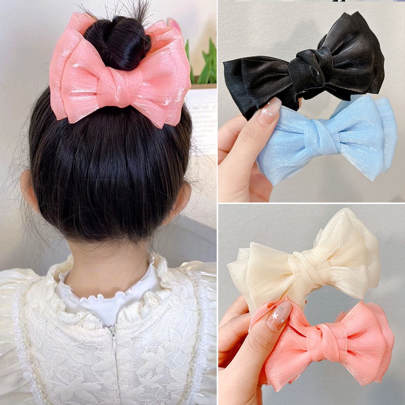 Kẹp Tóc Nơ Đính Đá Cho Bé Gái