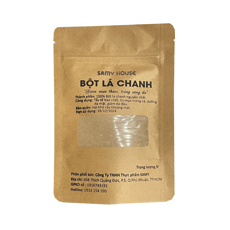[Samy House] Bột Vỏ Chanh nguyên chất 50g