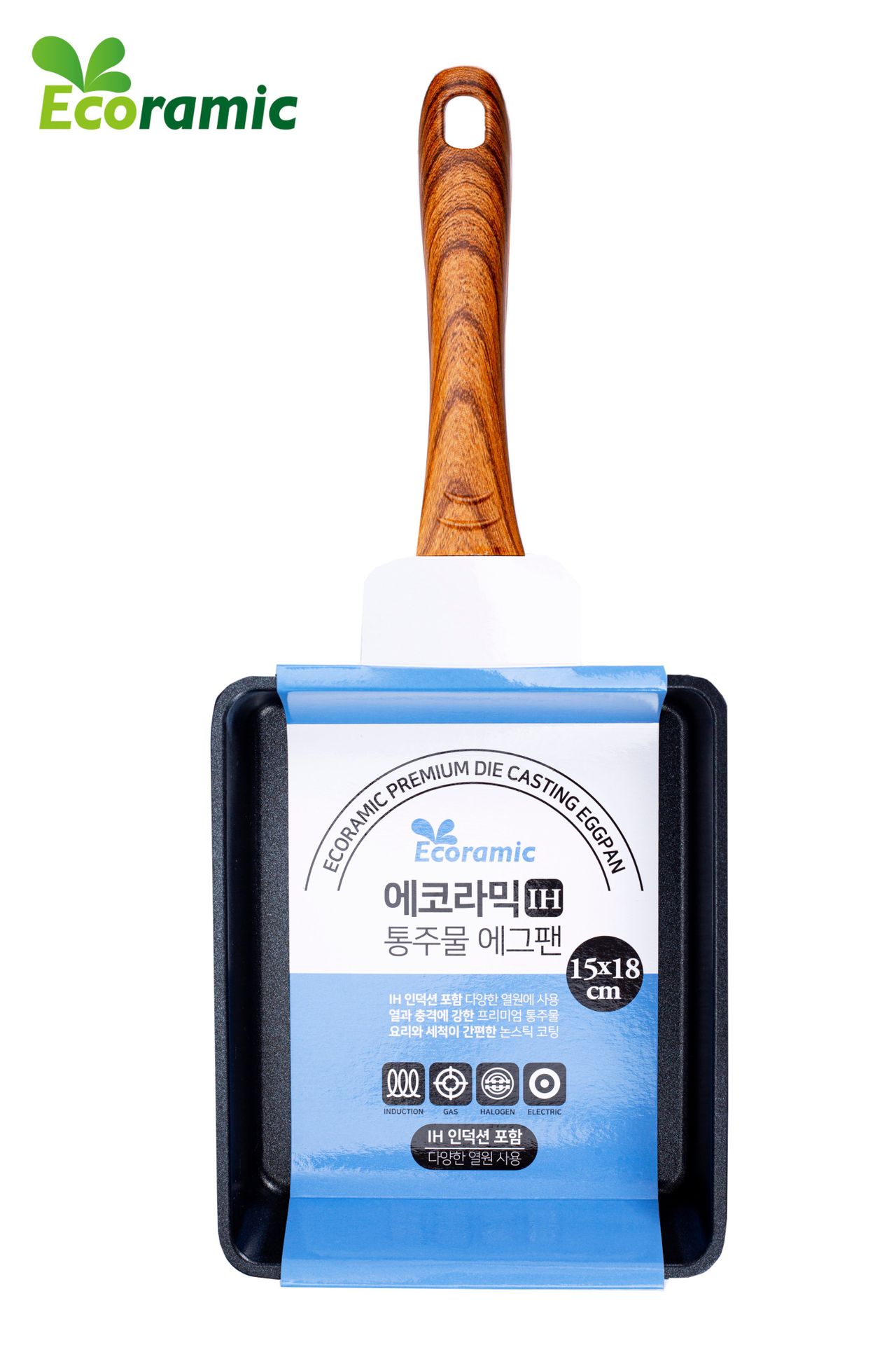 ECORAMIC - Chảo đúc Trứng Đế Từ 15 x 18 CM