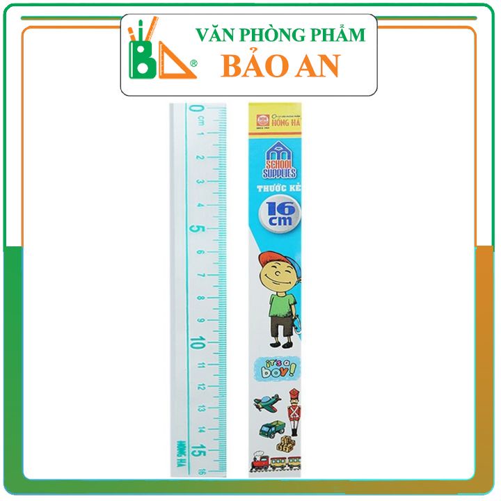 Thước kẻ học sinh 16cm hồng hà